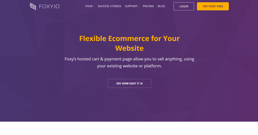 Foxy IO focuses solely on the eCommerce workflow.