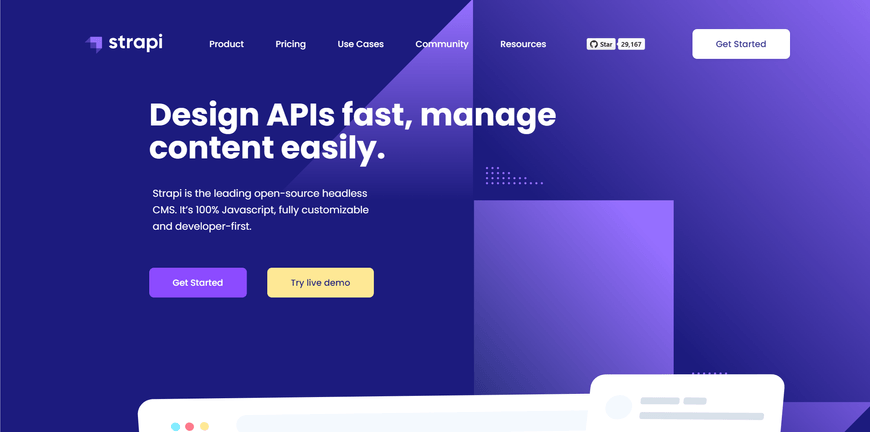 Strapi is a headless CMS based on Node.js